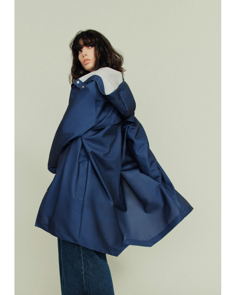 Parka imperméable française éco-conçue Marine Abyssal